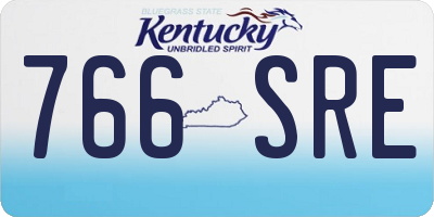 KY license plate 766SRE
