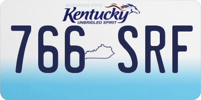 KY license plate 766SRF