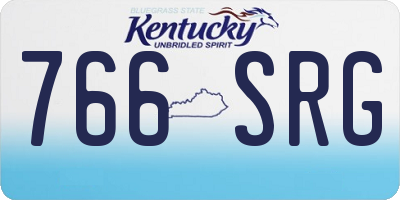 KY license plate 766SRG