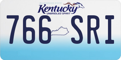 KY license plate 766SRI