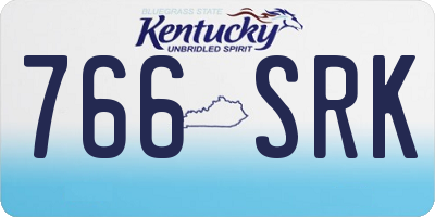 KY license plate 766SRK