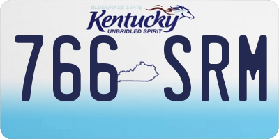 KY license plate 766SRM