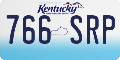 KY license plate 766SRP