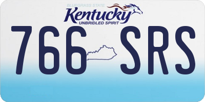 KY license plate 766SRS