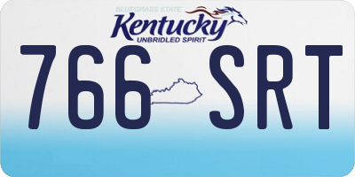 KY license plate 766SRT