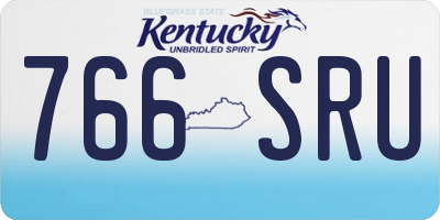 KY license plate 766SRU