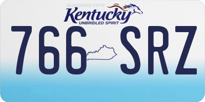 KY license plate 766SRZ