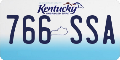 KY license plate 766SSA