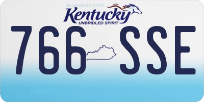 KY license plate 766SSE