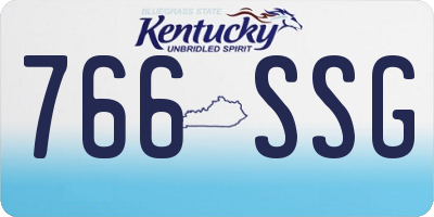 KY license plate 766SSG