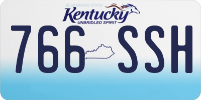 KY license plate 766SSH