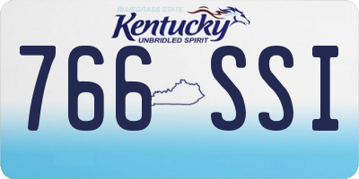 KY license plate 766SSI
