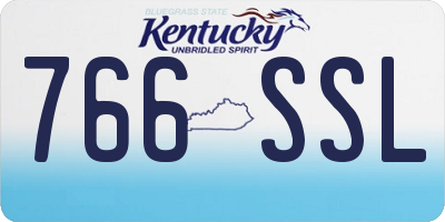 KY license plate 766SSL