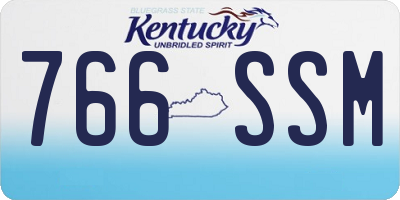 KY license plate 766SSM
