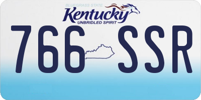 KY license plate 766SSR