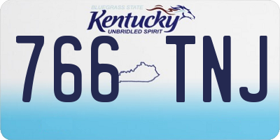 KY license plate 766TNJ
