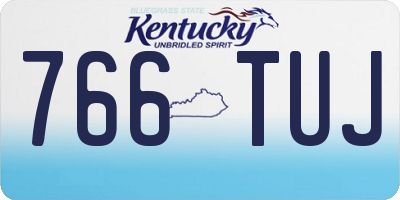 KY license plate 766TUJ