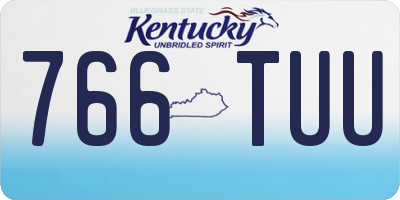 KY license plate 766TUU