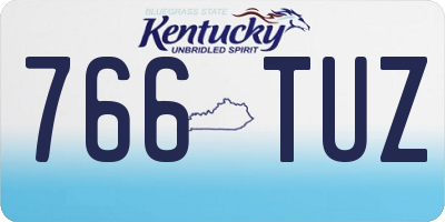 KY license plate 766TUZ