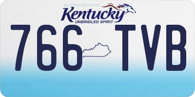 KY license plate 766TVB