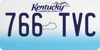 KY license plate 766TVC