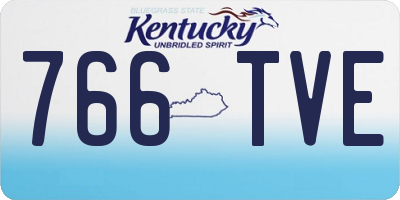 KY license plate 766TVE