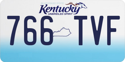 KY license plate 766TVF
