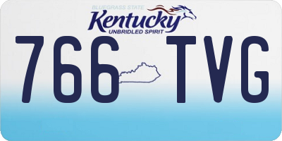 KY license plate 766TVG