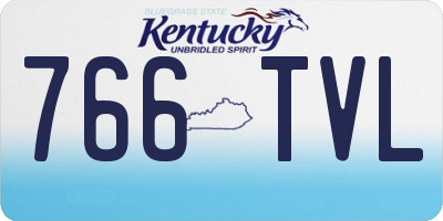 KY license plate 766TVL