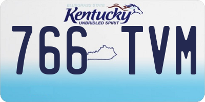 KY license plate 766TVM
