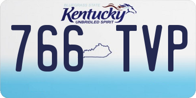 KY license plate 766TVP