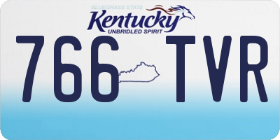 KY license plate 766TVR