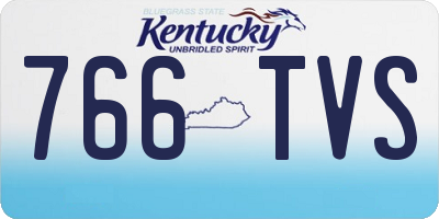 KY license plate 766TVS