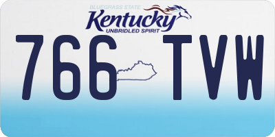 KY license plate 766TVW