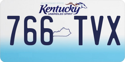 KY license plate 766TVX
