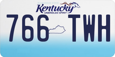 KY license plate 766TWH