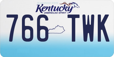 KY license plate 766TWK