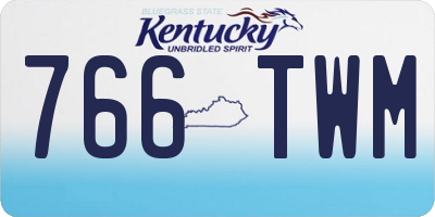 KY license plate 766TWM