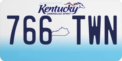 KY license plate 766TWN