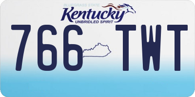 KY license plate 766TWT