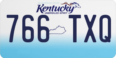 KY license plate 766TXQ