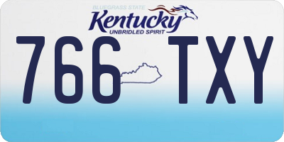 KY license plate 766TXY