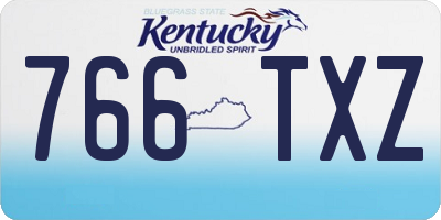 KY license plate 766TXZ