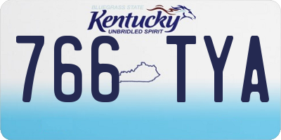 KY license plate 766TYA