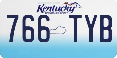 KY license plate 766TYB