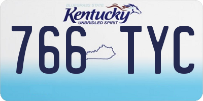 KY license plate 766TYC