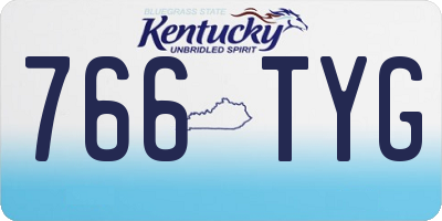 KY license plate 766TYG