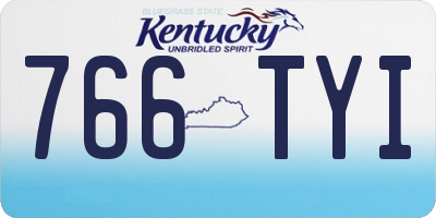 KY license plate 766TYI