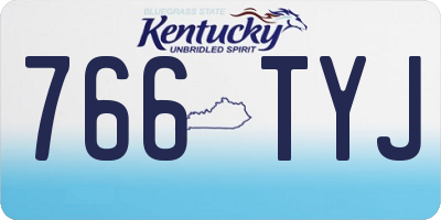 KY license plate 766TYJ