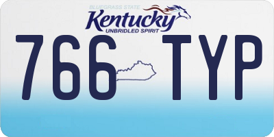 KY license plate 766TYP